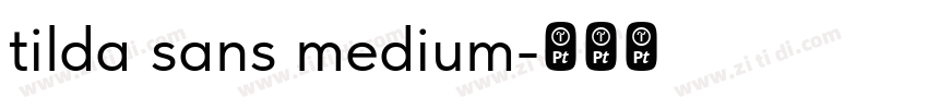 tilda sans medium字体转换